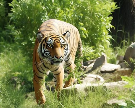 Premium Photo | Tiger in the nature habitat tiger male