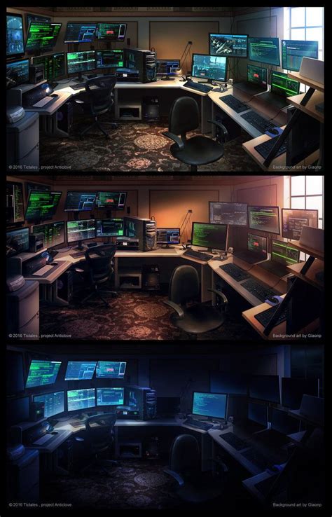 Anime Gaming Setup Background