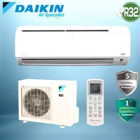 Daikin R32 1hp 1 5hp 2hp 2 5hp Non Inverter Wifi Aircond Ftv