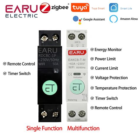 Tuya Zigbee Mcb Smart Circuit Breaker Over Current Under Voltage