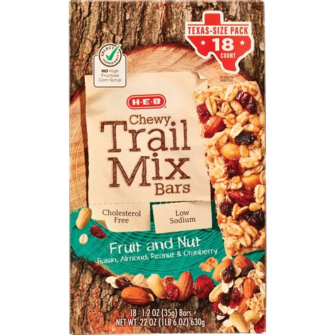 H E B Select Ingredients Fruit And Nut Chewy Trail Mix Bars Shop Granola And Snack Bars At H E B