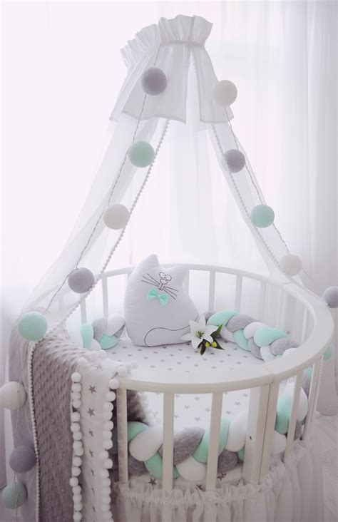 Бортики в кроватку. Декоративные подушки. Baby. Подушка облачко, звезда ...