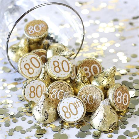 80th Birthday Decorations White and Gold Happy 80th Birthday - Etsy