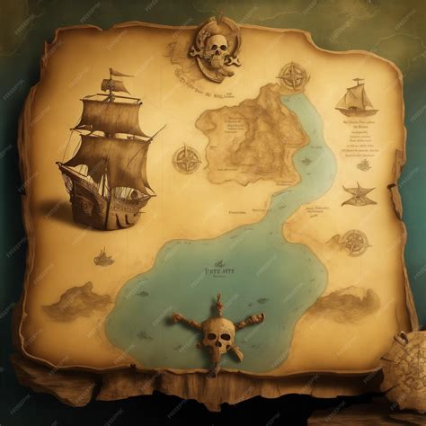 Premium AI Image | pirate treasure map design