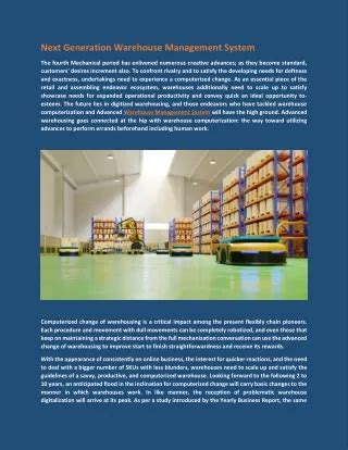 PPT Warehouse Management System PowerPoint Presentation Free