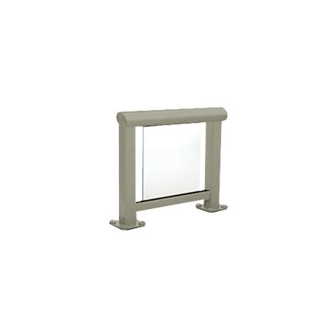 Crl Alum Ars35snbgy Vcp 1 Beige Gray 350 Series Aluminum Glass Railing System Small Showroom