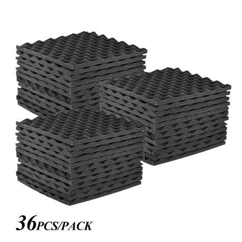 36 Pack Acoustic Foam Panels, Sound Proof Foam Panels, High Density Sound Panels, Studio Foam ...