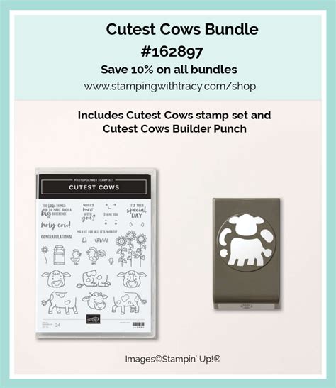 Stampin Up Cutest Cows Bundle Stamping With Tracy