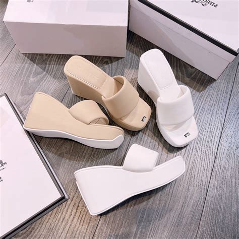 Mua Dép xuồng cao cm bản ngang đế phối màu siêu Hot chất mềm nhẹ đi êm hàng chuẩn loại siêu