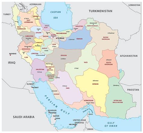 1 -Geographical map of Iran by provinces | Download Scientific Diagram