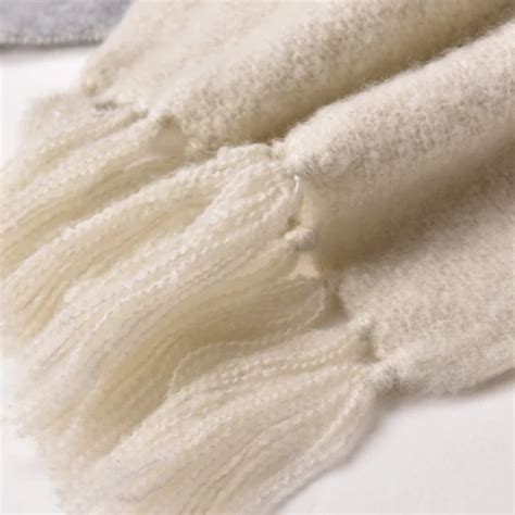 Толстый зимний шарф для женщин, теплые клетчатые однотонные шали с ...