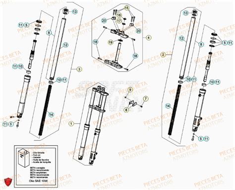 FOURCHE pièces BETA neuves Pièces Beta RR 50 STANDARD 2023 pièces