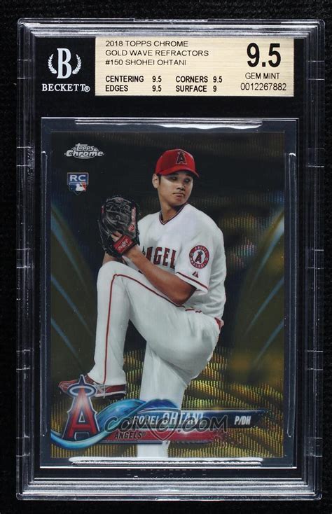 2018 Topps Chrome Base Gold Wave Refractor 150 Shohei Ohtani