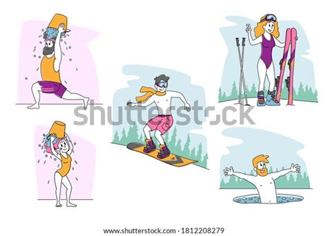 Naked Ice Bucket Challenge Over Royalty Free Licensable Stock Illustrations Drawings