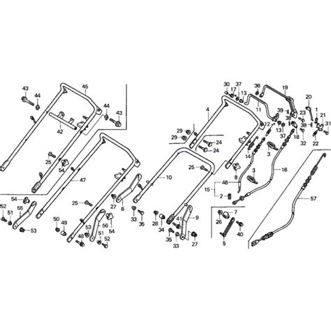 Handles Assembly For Honda Hrd Mem Pro Lawnmower L S Engineers