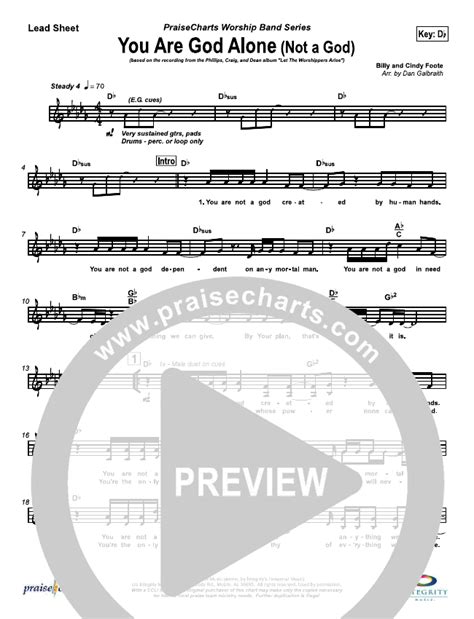 You Are God Alone Sheet Music Pdf Phillips Craig Dean Praisecharts