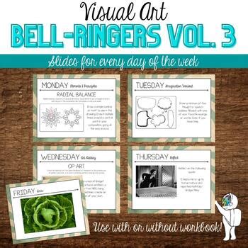 Visual Art Bell Ringers 3 - Middle, High School Art Bell Ringers - Set 3