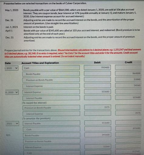 Solved Presented Below Are Selected Transactions On The Chegg