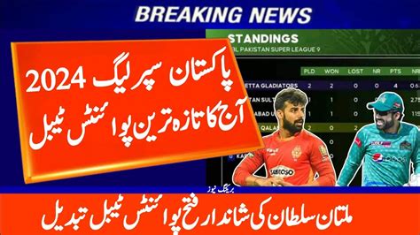 Psl 9 Latest Points Table Updates After Match 5 Psl 2024 Points Table