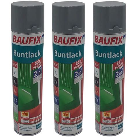 X Baufix Alkydharz Lackspray Xxl Ml Silbergrau Gl Nzend Farbspray