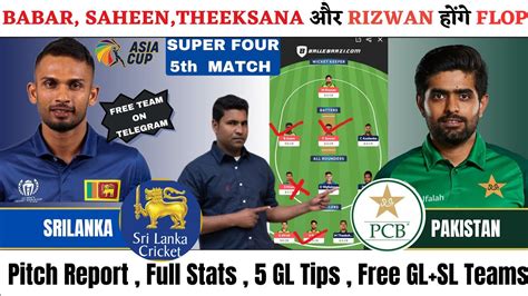 Pak Vs Sl Dream11 Team Todaysl Vs Pakdream 11 Team Of Today Matchsl