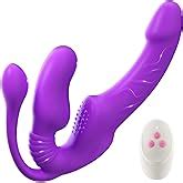 Amazon Lesbian Strapless Strap On Double Dildo Vibrator Double Sided Dildo Ended Dildo G