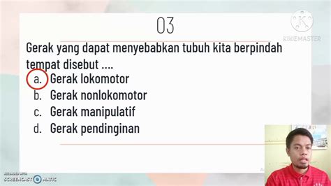 Latihan Soal Pjok Kelas 1 Misd Gerak Lokomotor Nonlokomotor Dan