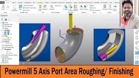 Powermill Axis Port Area Roughing Finishing Tutorial For Beginners