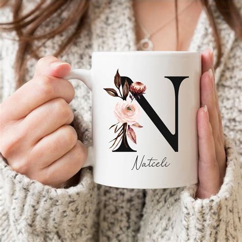 Initial Mug Personalized Name Coffee Mug Birthday Mug Personalized