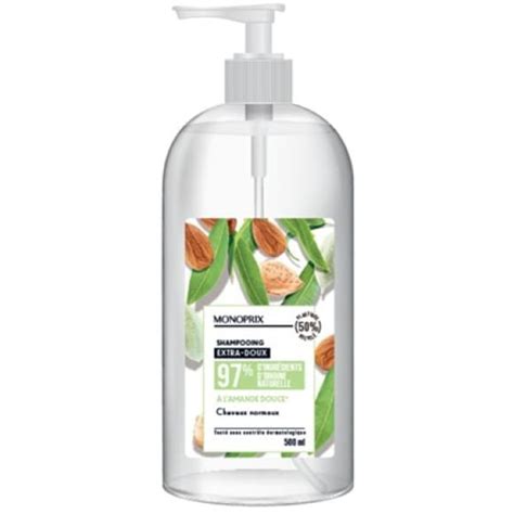 Monoprix Shampooing Extra Doux L Amande Douce Monoprix Fr