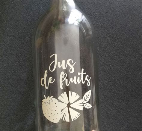 Étiquette sticker pour pour bouteilles en verre avec design Etsy