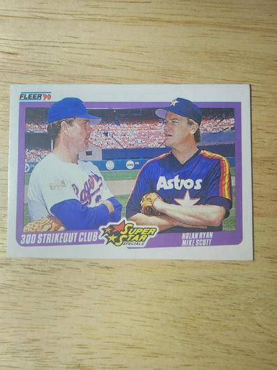 Nolan Ryan Mike Scott Ungraded 1990 Fleer