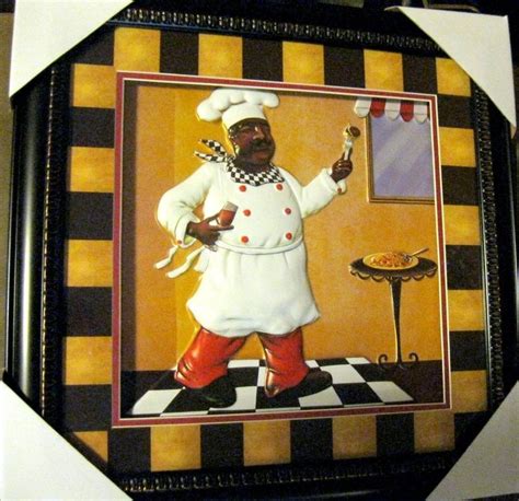 African American Fat Chef Home Decor Kitchen Wall Art In 2024 Chef