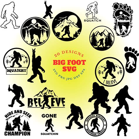 Bigfoot Svg Bigfoot Sign Sasquatch Svg Big Foot Svg Etsy