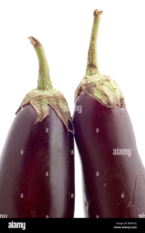 object on white raw food aubergine Stock Photo - Alamy