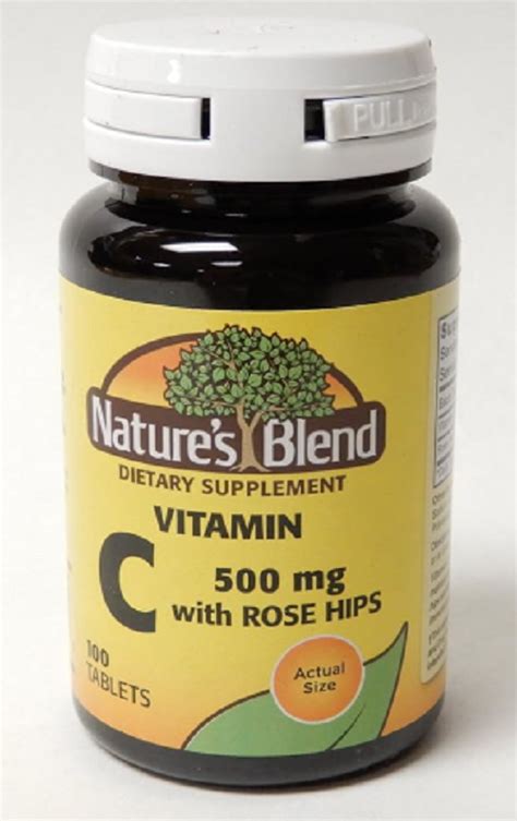 2PK Nature S Blend Vitamin C With Rose Hips 500 Mg 100CT 079854301052YN