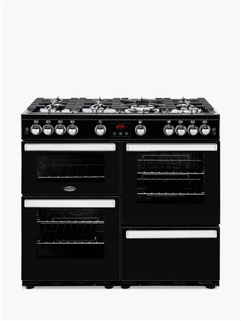 Belling Cookcentre 100g Gas Range Cooker Black Gas Range Cookers