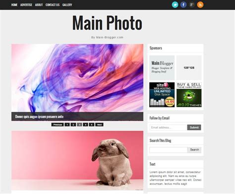 15 Free Blogger Templates For Photographers