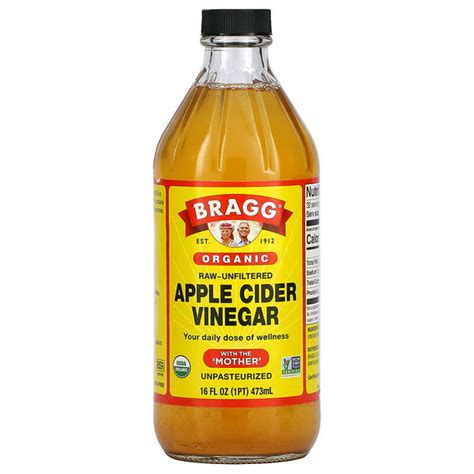 Bragg Organic Apple Cider Vinegar With The Mother Raw Unfiltered 16 Fl Oz