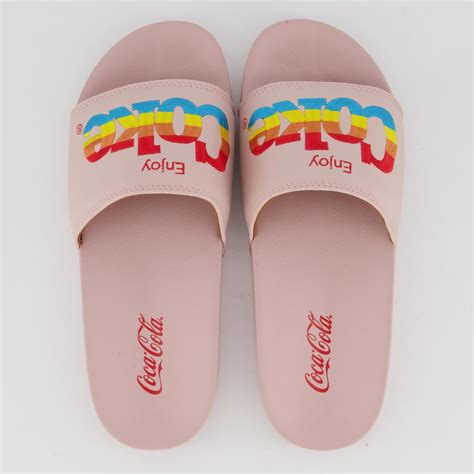 Chinelo Da Coca Cola Feminino - Chinelo Coca Cola Coke Color Slide Feminino Rosa - FutFanatics