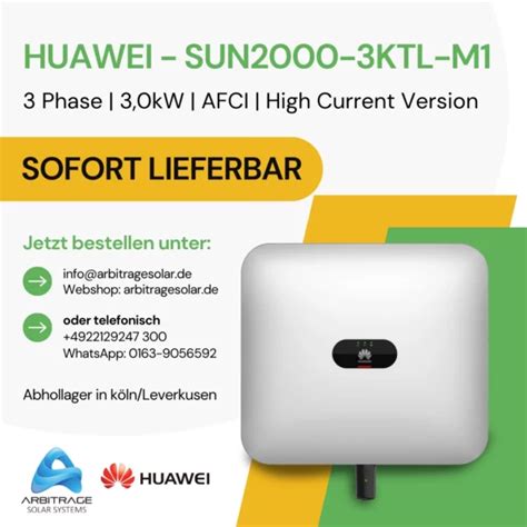 Buy Huawei Sun2000 3ktl M1 Arbitrage Solar Systems