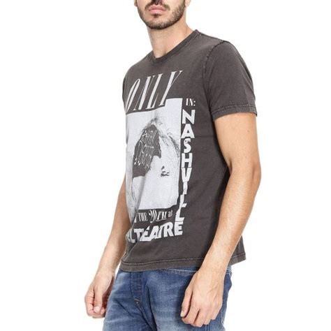 Diesel Outlet T Shirt Men T Shirt Diesel Men Black T Shirt Diesel