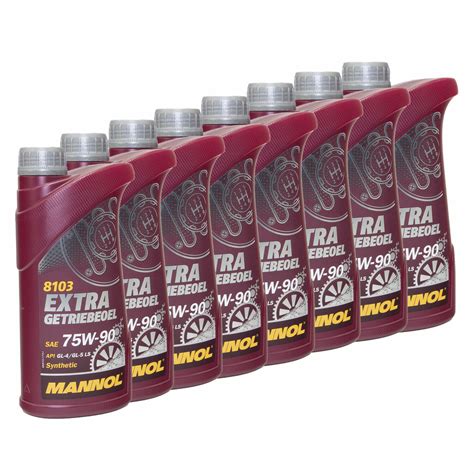 MANNOL 75W90 Getriebeöl Extra API GL 4 8x 1 Liter für CPI Gilera Rex