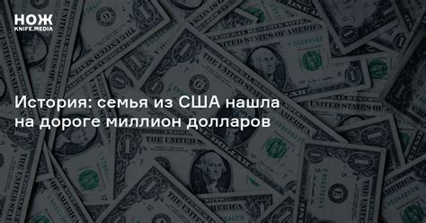 История: семья из США нашла на дороге миллион долларов — Нож