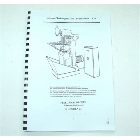 Betriebsanleitung Bedienerhandbuch Fp1 Ab Bj67 77