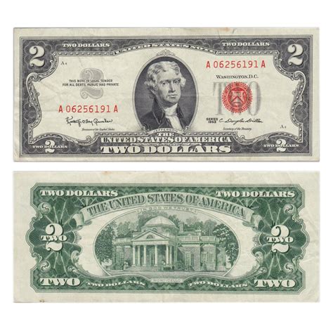 Банкнота США 2 доллара 1963 стоимостью 4900 руб.