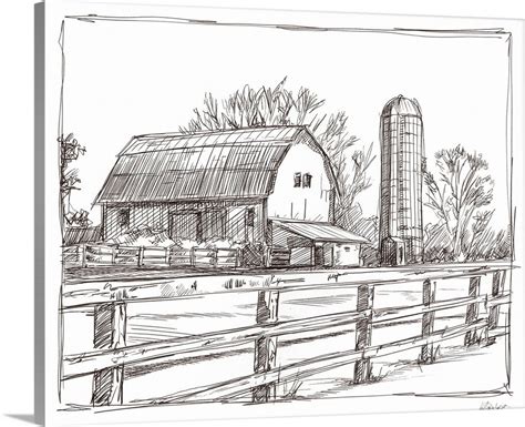 Farm Sketch I | Great Big Canvas