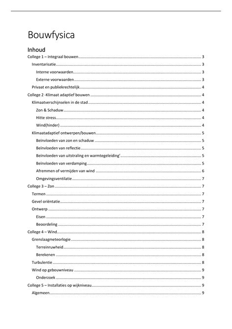 Bouwfysica Samenvatting A S Bouwfysica A S Stuvia NL