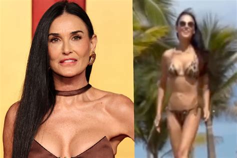 Demi Moore Rocks Tiny Bikini In Vacation Video With Daughters