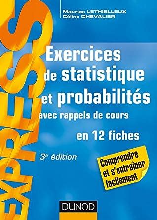 Amazon Exercices De Statistique Et Probabilit S E D Avec